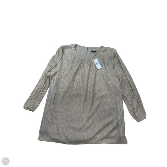 Top Long Sleeve By Ann Taylor In Gold, Size: L