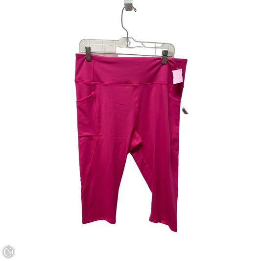 Athletic Leggings Capris By Amazon Essentials In Pink, Size: Xl
