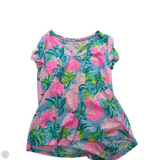 Top Short Sleeve Designer By Lilly Pulitzer In Multi-colored, Size: M