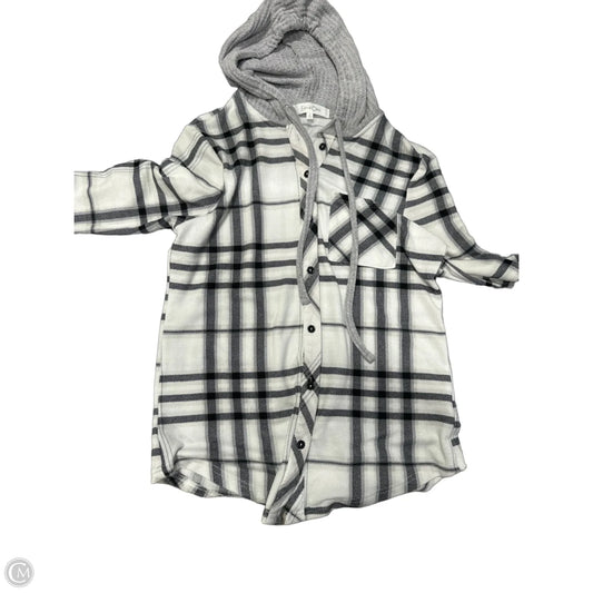 Sweatshirt Hoodie By Eden & Olivia In Plaid Pattern, Size: S