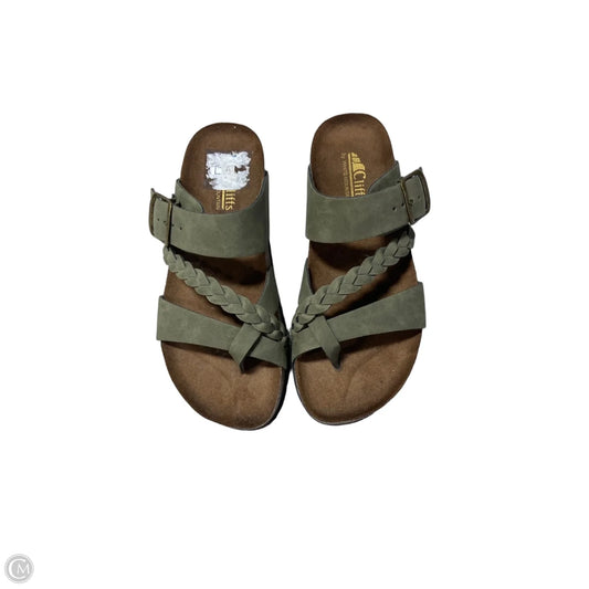 Sandals Flats By Cliffs By White Mountain In Green, Size: 7.5