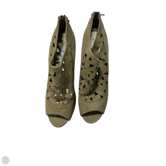 Sandals Heels Stiletto By Clothes Mentor In Green, Size: 11