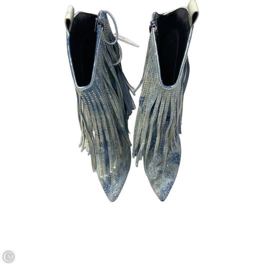 Boots Western By Clothes Mentor In Blue Denim, Size: 9.5