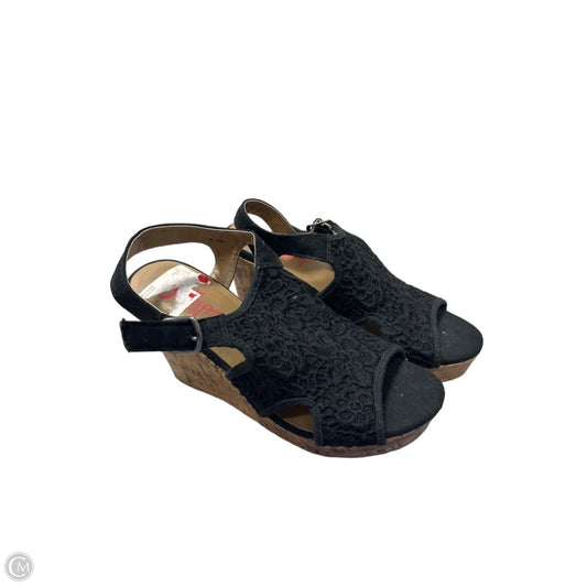 Sandals Heels Platform By Jelly Pop In Black, Size: 6.5