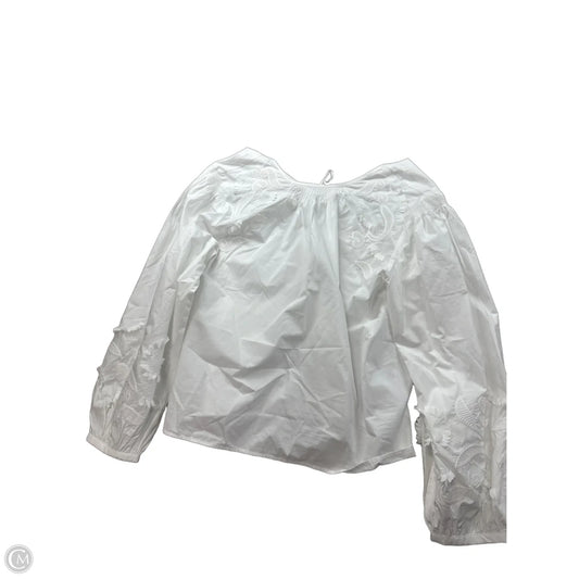 Top Long Sleeve By Loft In White, Size: S