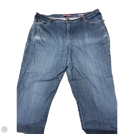 Jeans Straight By Gloria Vanderbilt In Blue Denim, Size: 18