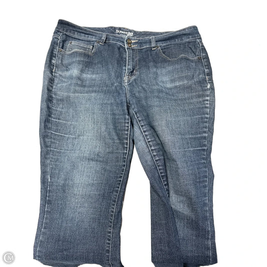 Jeans Straight By St Johns Bay In Blue Denim, Size: 18