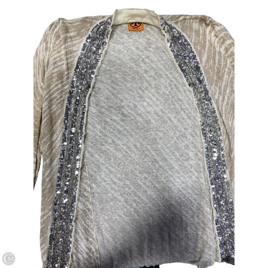 Sweater Cardigan Designer By Tory Burch In Beige, Size: Xs