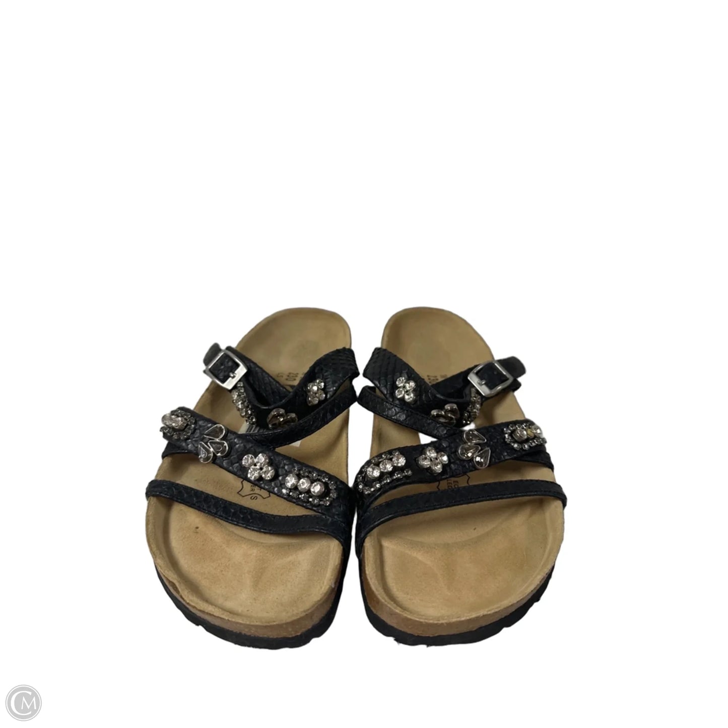 Sandals Flats By Birkenstock In Black, Size: 6