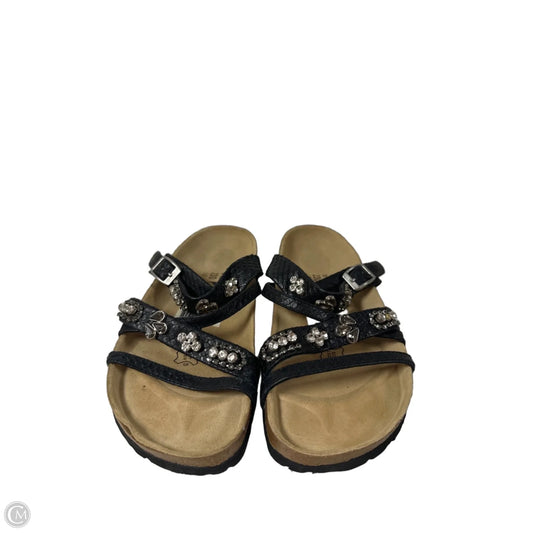 Sandals Flats By Birkenstock In Black, Size: 6