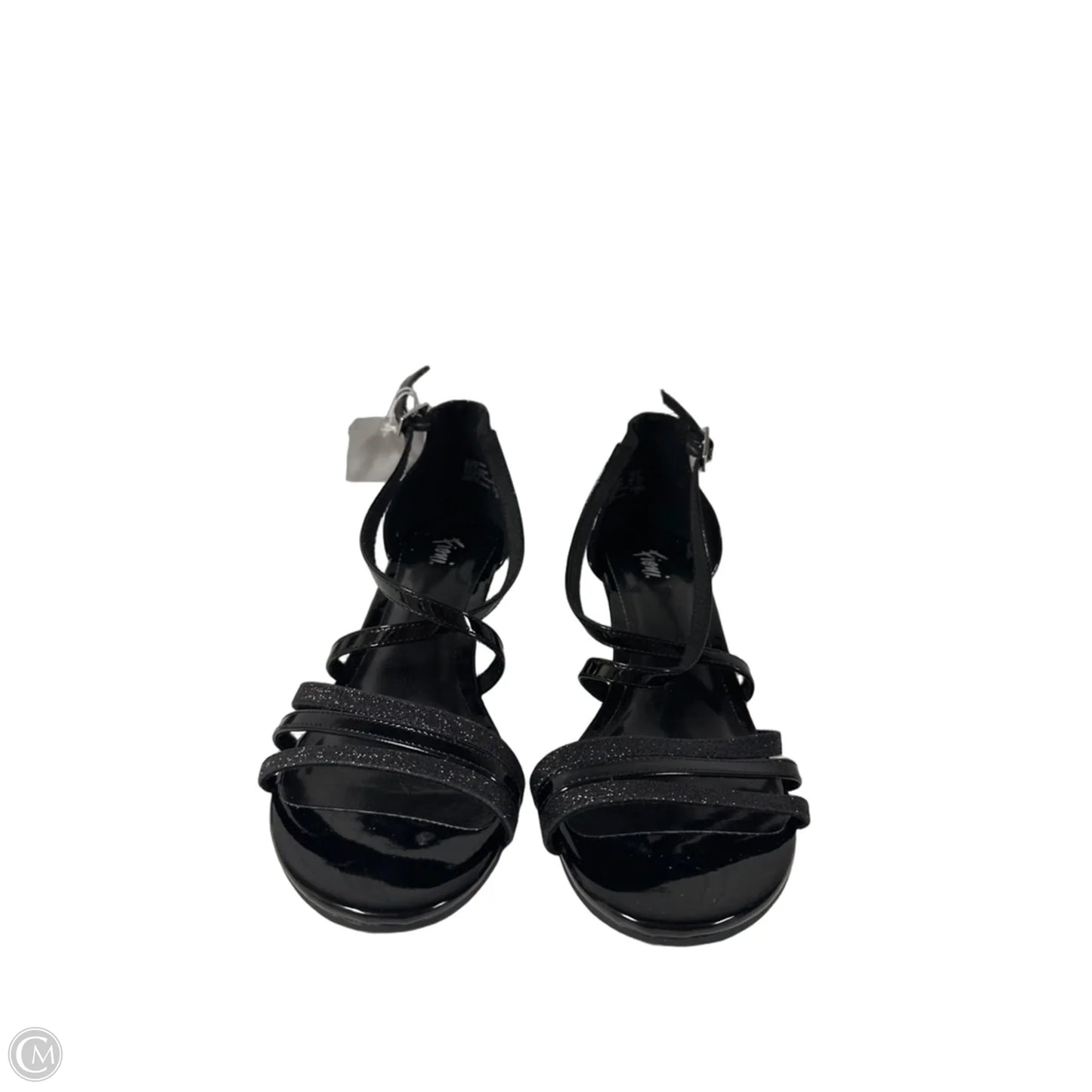 Sandals Heels Wedge By Fioni In Black, Size: 7