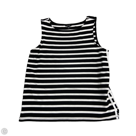 Top Long Sleeve Basic By Talbots In Black & White, Size: M