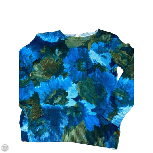 Sweater By Talbots In Blue & Green, Size: M