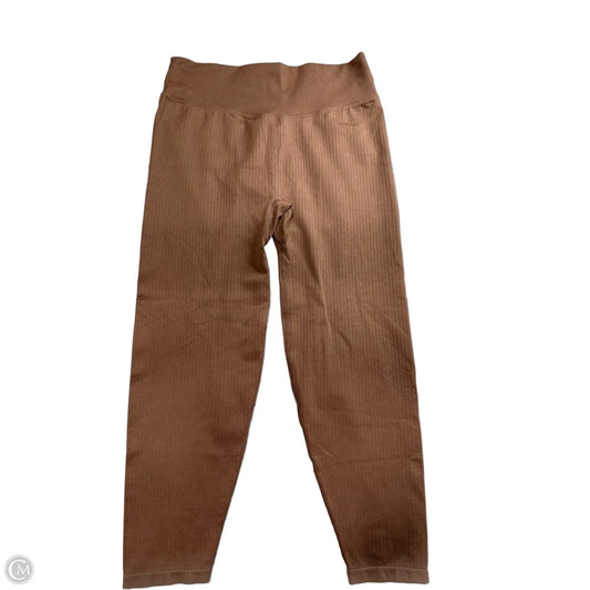 Athletic Leggings By Pink In Bronze, Size: Xl