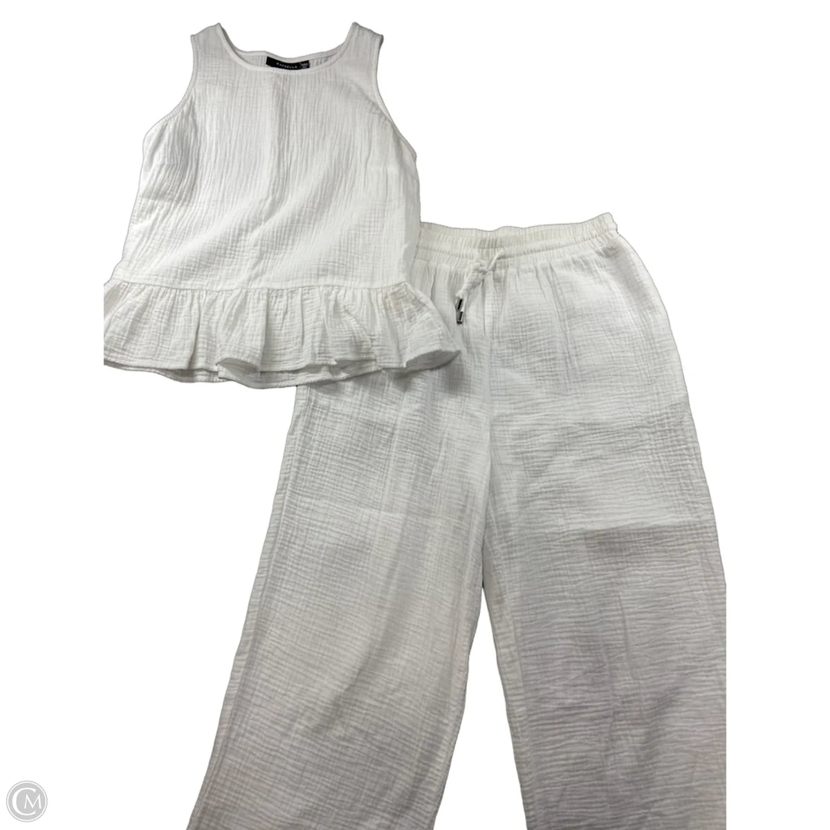 Pants Set 2pc By Rafaella In White, Size: M
