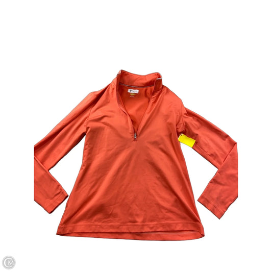Athletic Top Long Sleeve Crewneck By Greg Norman In Orange, Size: S