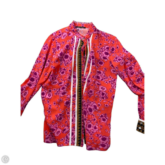 Top Long Sleeve Designer By Kobi Halperin In Orange & Purple, Size: Xs