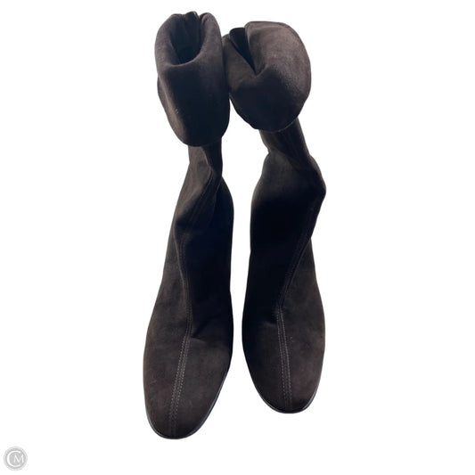 Boots Mid-calf Heels By Aquatalia In Brown, Size: 9.5