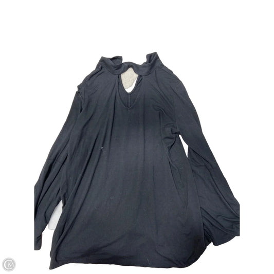 Top Long Sleeve By Ava James In Black, Size: L