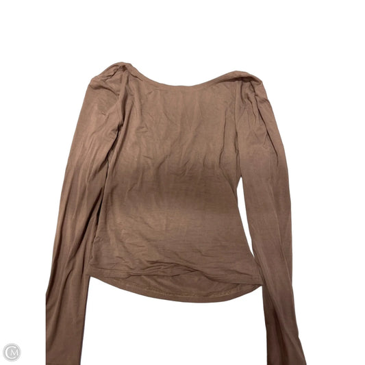 Top Long Sleeve By Clothes Mentor In Brown, Size: M