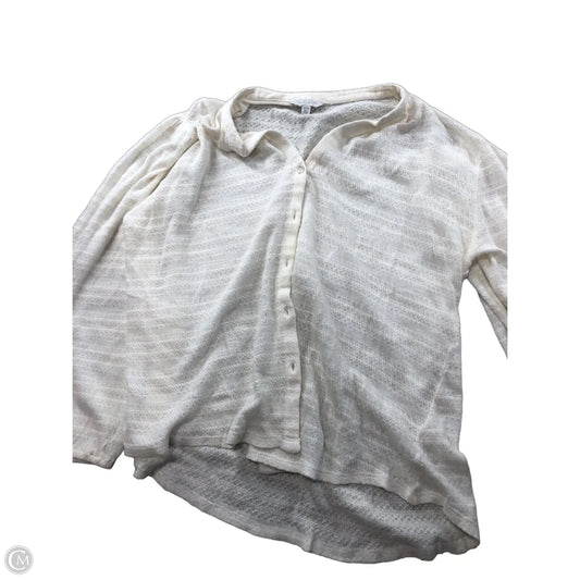 Top Long Sleeve By Lucky Brand In White, Size: M