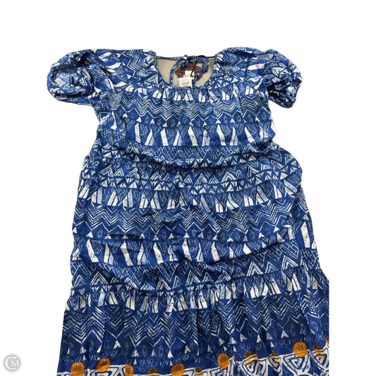 Dress Casual Midi By Knox Rose In Blue & White, Size: Xl