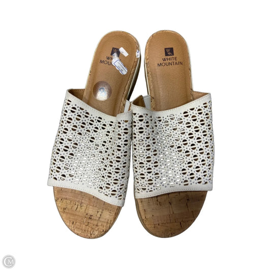 Shoes Heels Wedge By White Mountain In White, Size: 8.5