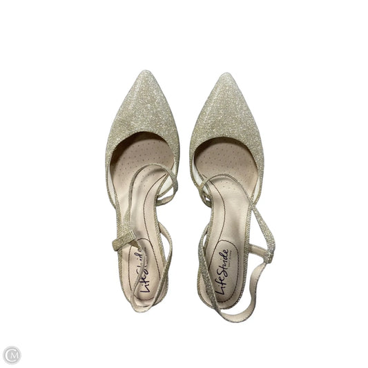 Shoes Heels Kitten By Life Stride In Gold, Size: 8