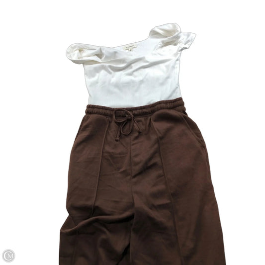 Jumpsuit By No Comment In White & Yellow, Size: S