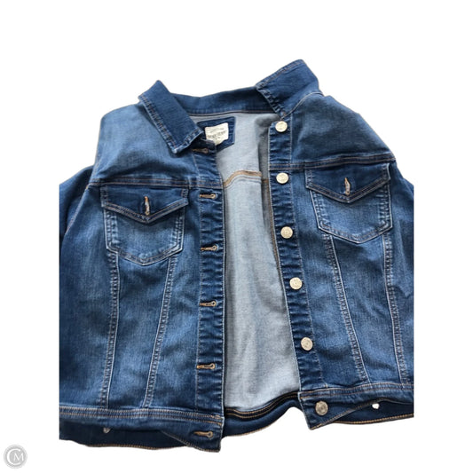 Jacket Denim By Wax Jean In Blue, Size: 2x