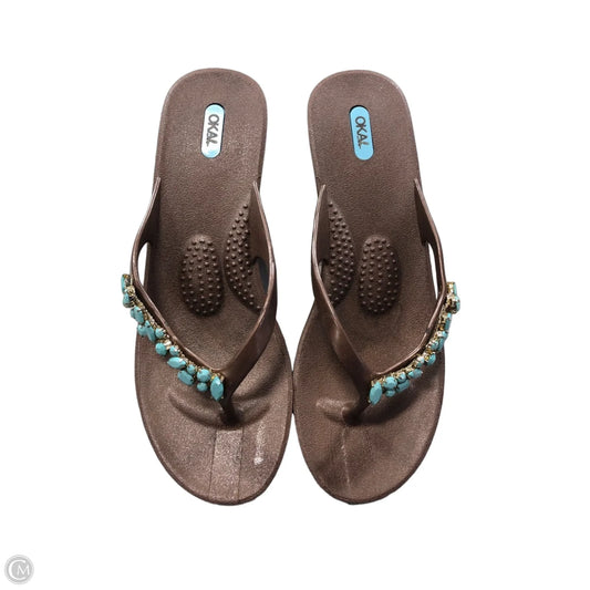 Sandals Heels Block By Clothes Mentor In Tie Dye Print, Size: 8.5