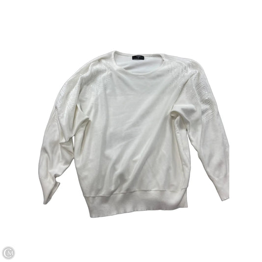 Top Long Sleeve By Tahari In White, Size: Xl