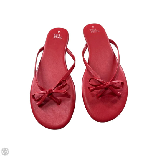 Shoes Flats By Clothes Mentor In Red, Size: 8
