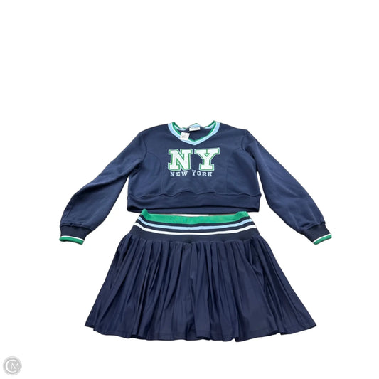 Skirt Set 2pc By Jolie & Joy In Blue, Size: L
