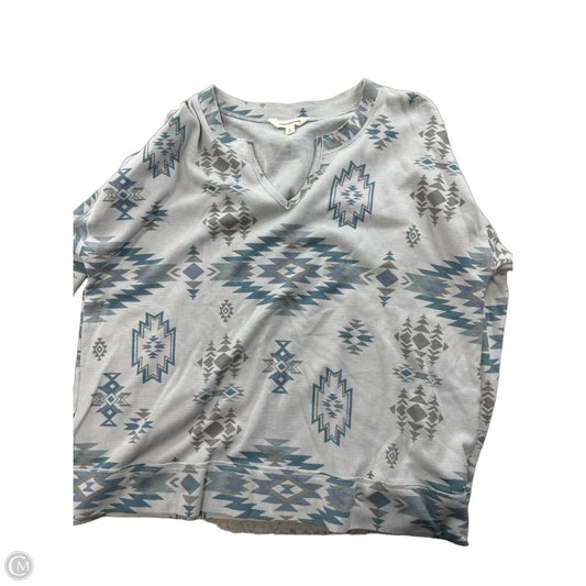 Top Long Sleeve By Lucky Brand In Blue, Size: L