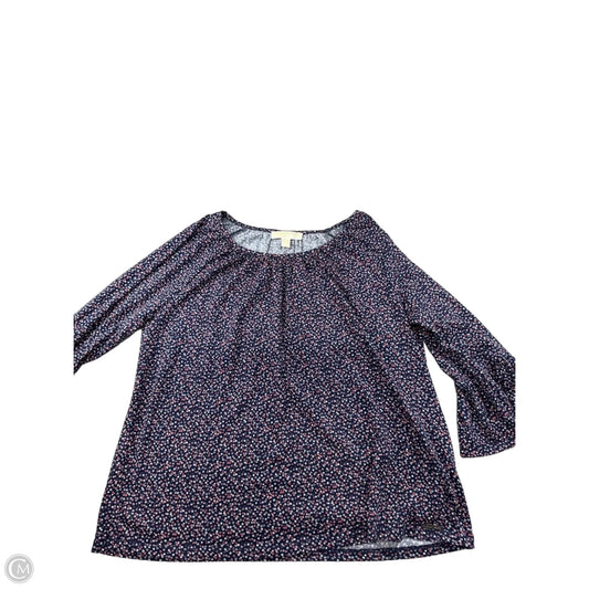 Top Long Sleeve By Michael By Michael Kors In Floral Print, Size: L