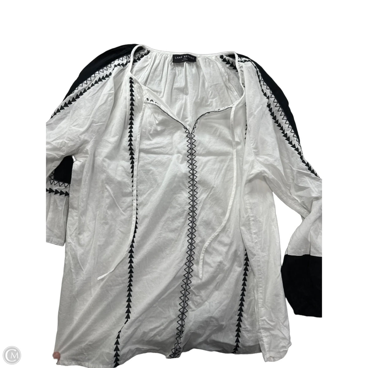 Top Long Sleeve By Lane Bryant In Striped Pattern, Size: L