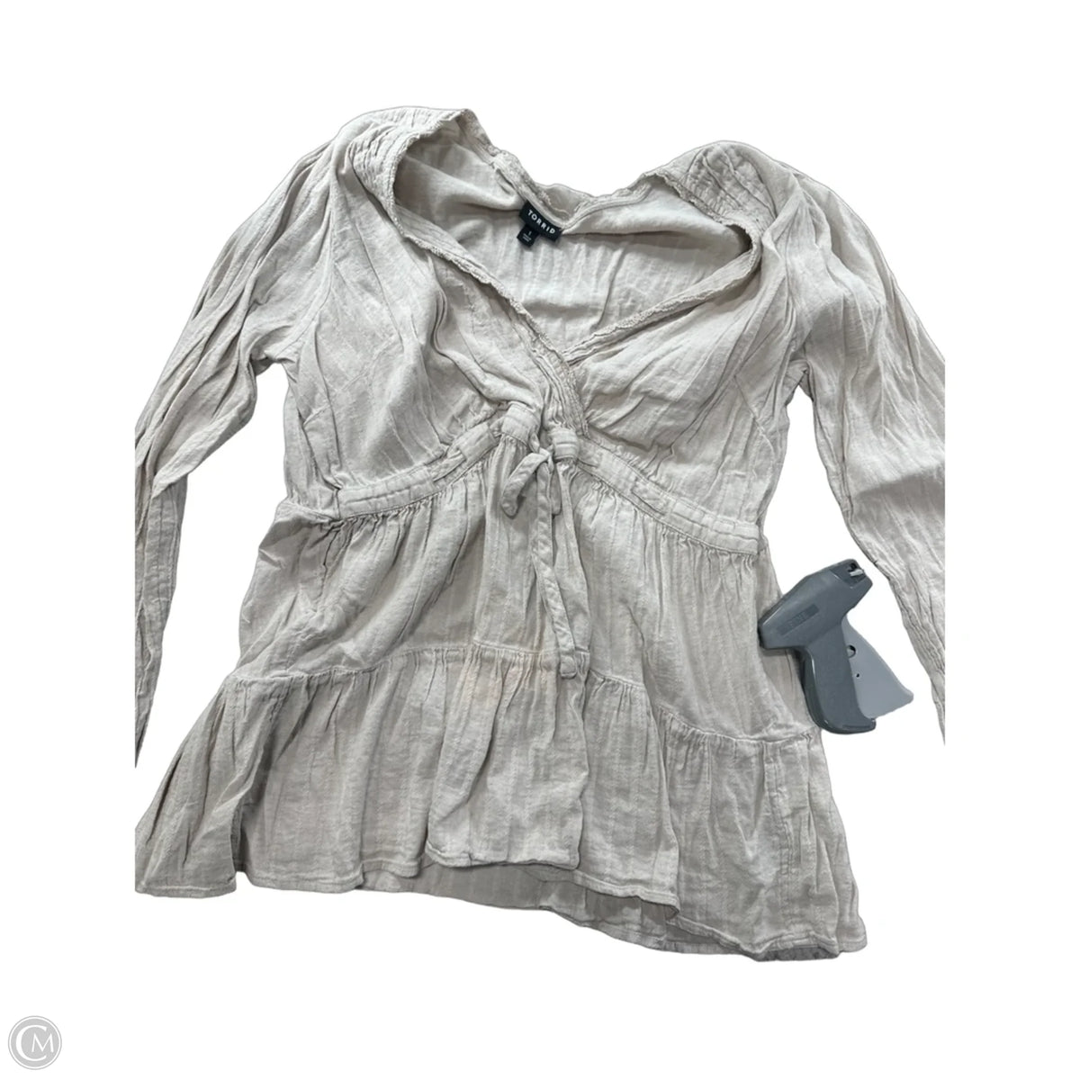 Top Long Sleeve By Torrid In Brown, Size: L