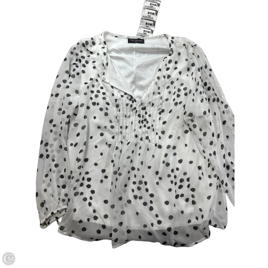 Top Long Sleeve By Lane Bryant In Polkadot Pattern, Size: Xl