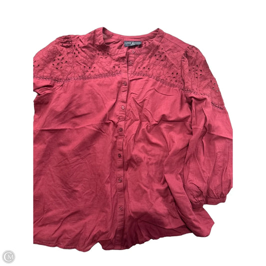 Top Long Sleeve By Lane Bryant In Red, Size: L