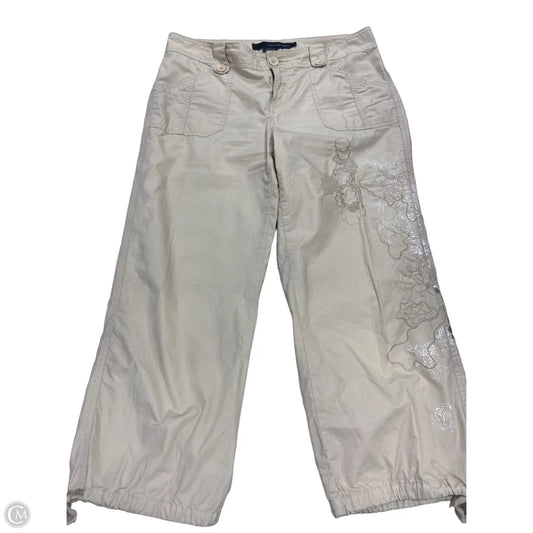 Pants Cropped By Calvin Klein In Beige, Size: 4