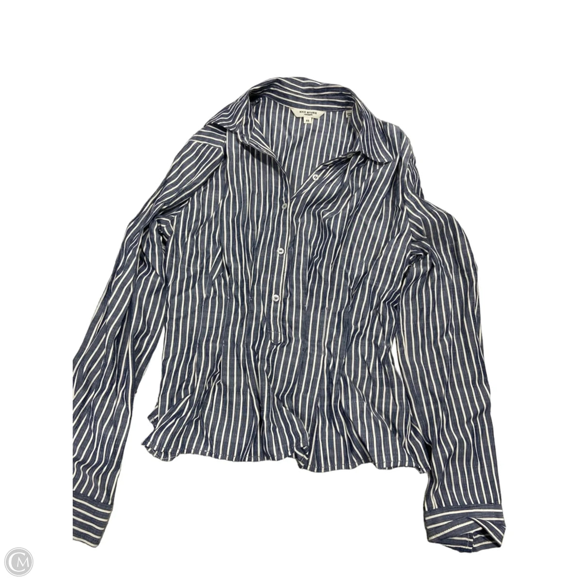 Top Long Sleeve By Max Studio In Striped Pattern, Size: Xs