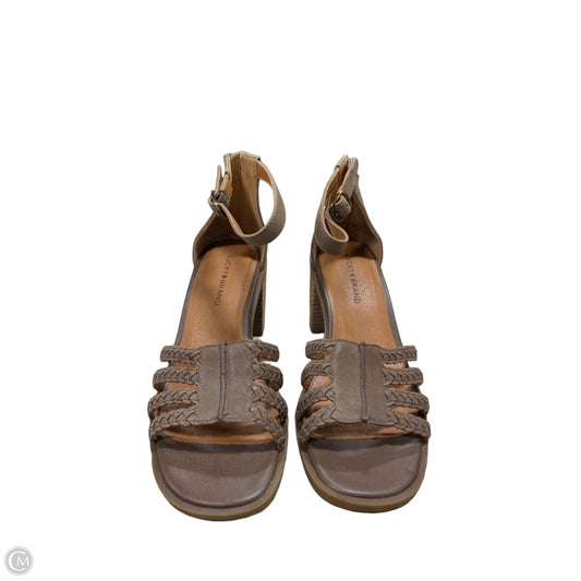 Sandals Heels Block By Lucky Brand In Brown, Size: 7