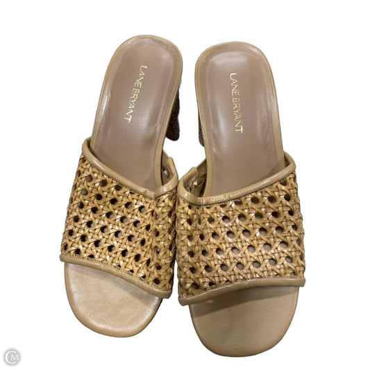 Sandals Heels Block By Lane Bryant In Brown, Size: 9