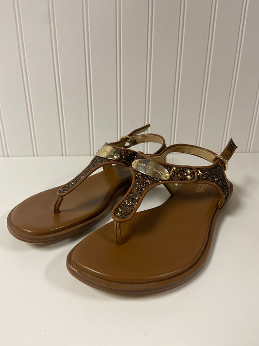 Tan Sandals Flats Michael By Michael Kors, Size 6