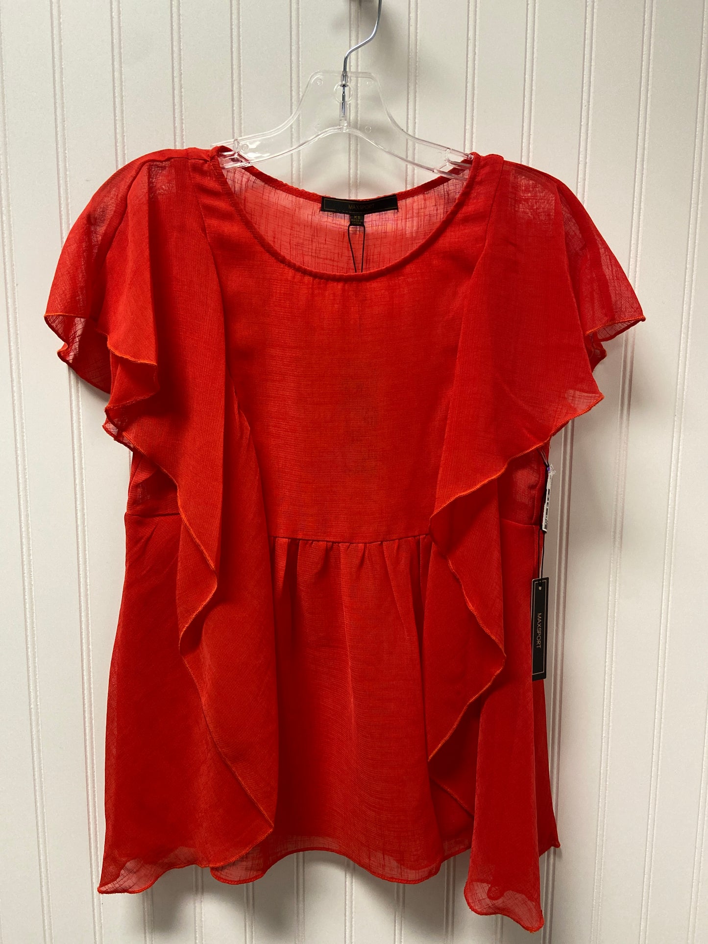 Red Top Sleeveless Designer Cma, Size Xs