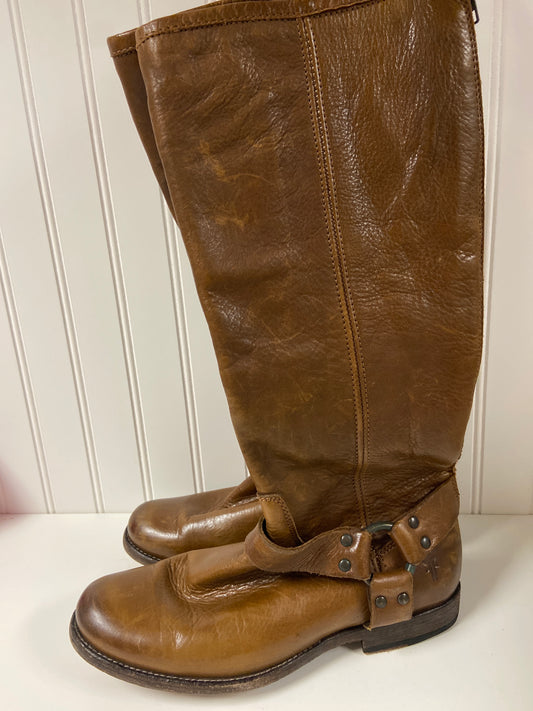 Brown Boots Designer Frye, Size 8