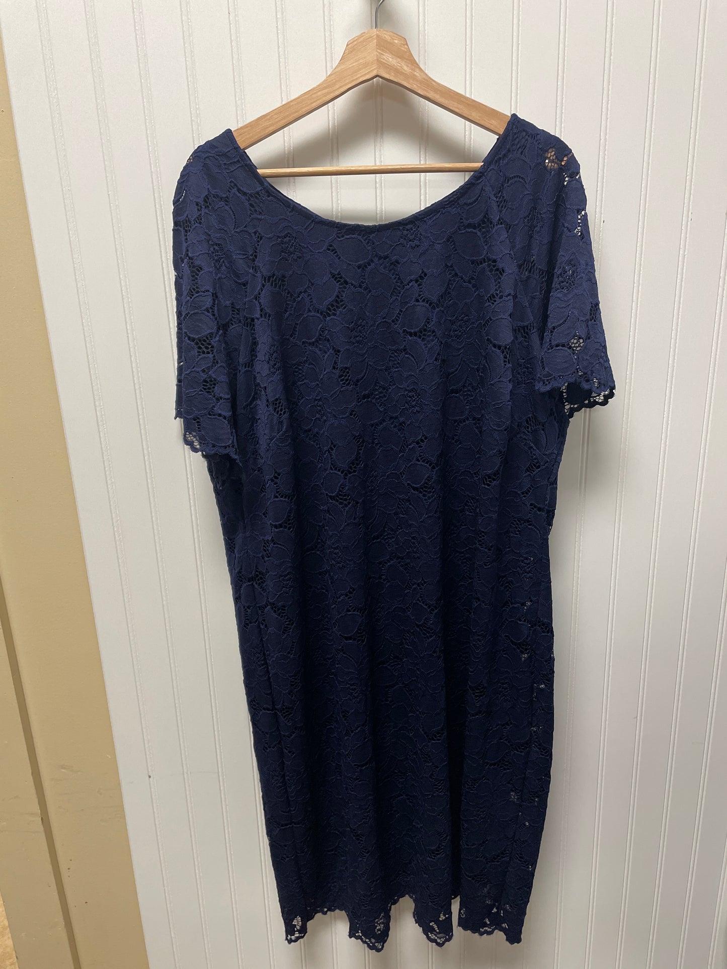 Navy Dress Party Midi Ronnie Nicole, Size 1x