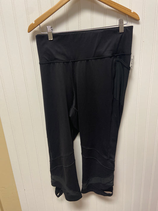 Black Athletic Leggings Capris Clothes Mentor, Size 3x