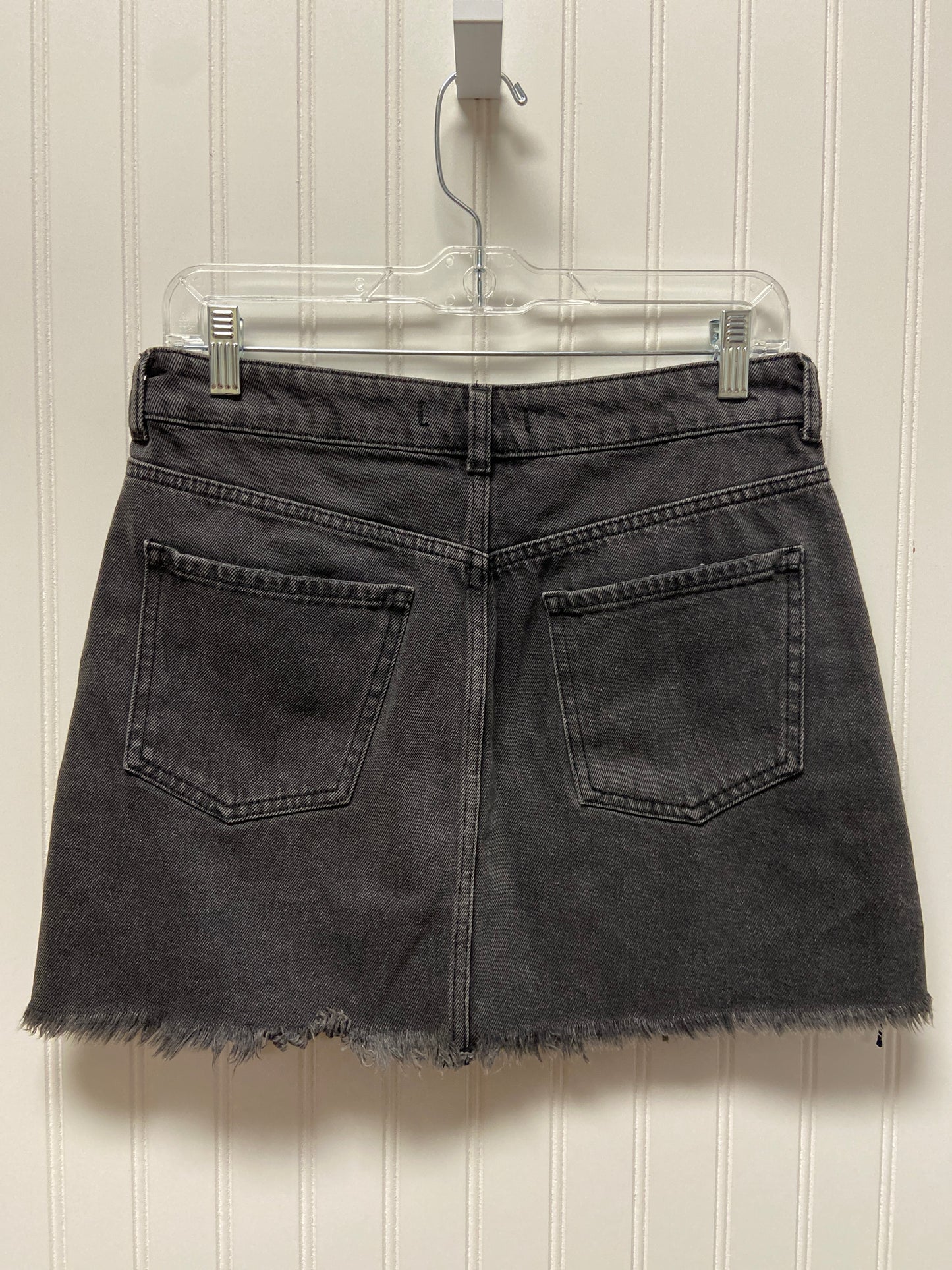 Skirt Mini & Short By Free People In Black Denim, Size: 6